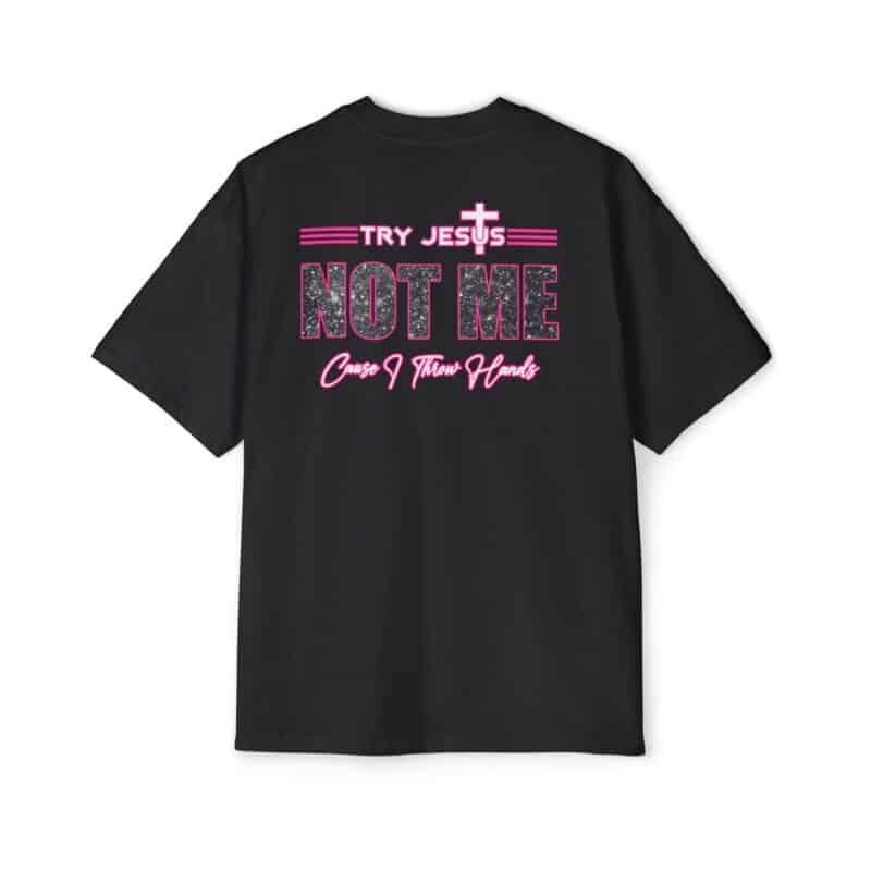 Try Jesus oversized T-shirt - Image 2